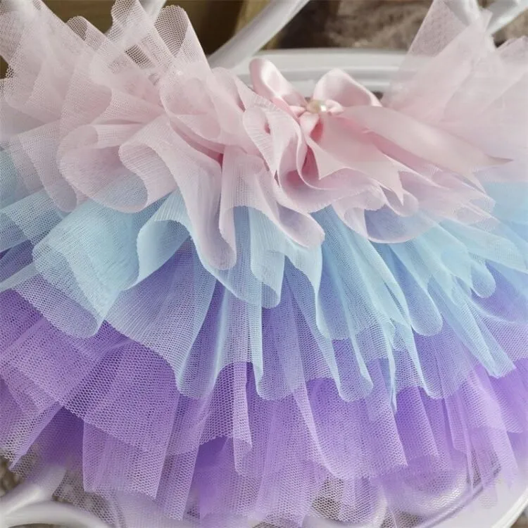 1st Birthday Dress for Baby Girl Fancy Unicorn Party Tutu Skirt Romper Headband Outfit