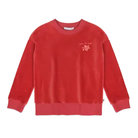 AMMEHOELA Bee Cotton Sweater Red