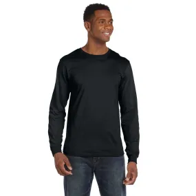 Anvil Men's Black Lightweight Long-Sleeve T-Shirt