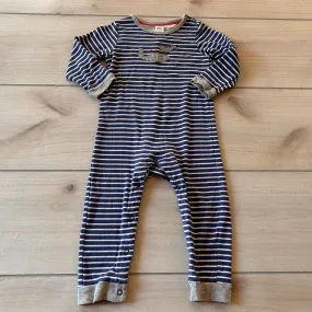 Baby Boden Striped Dolphin Applique Romper