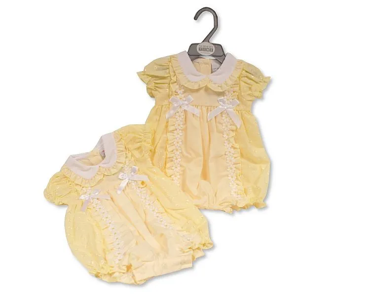 Baby Girls Romper with Bows - Daisies (PK6) (NB-6M) BIS-2120-6158