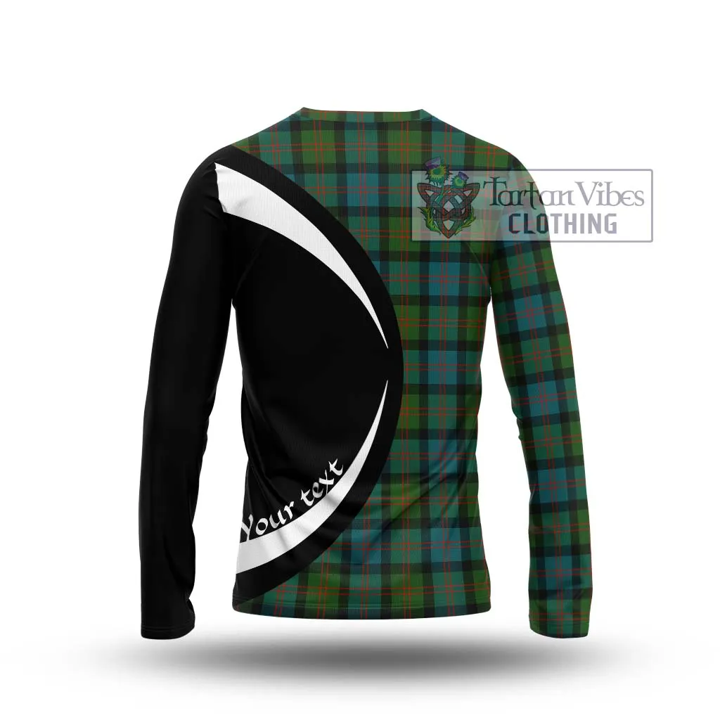 Blair Ancient Tartan Long Sleeve T-Shirt with Family Crest Circle Style