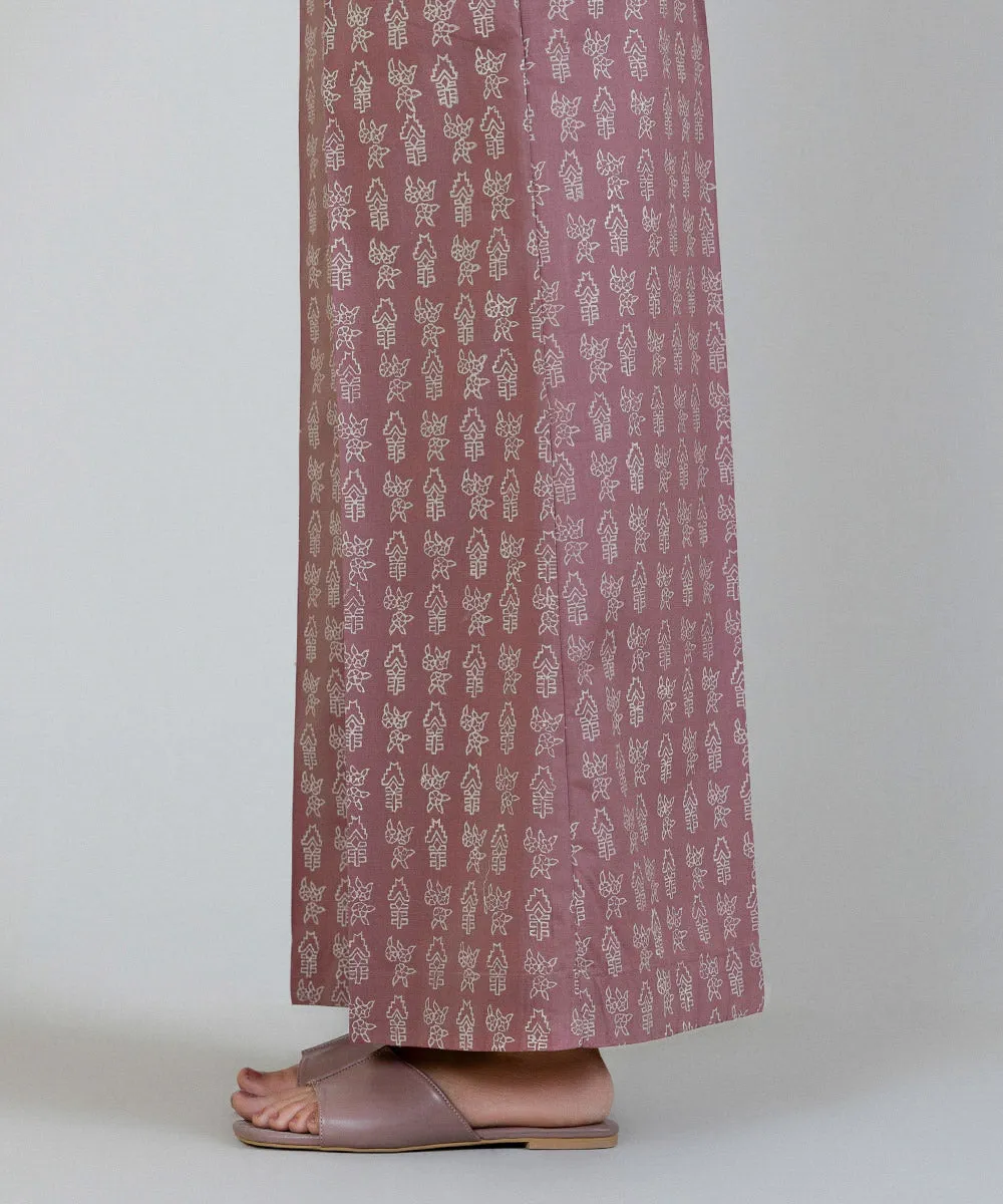 Block Printed Cambric Flared Pants