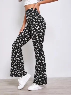 Boho All Over Print High Waist Long Women Pants