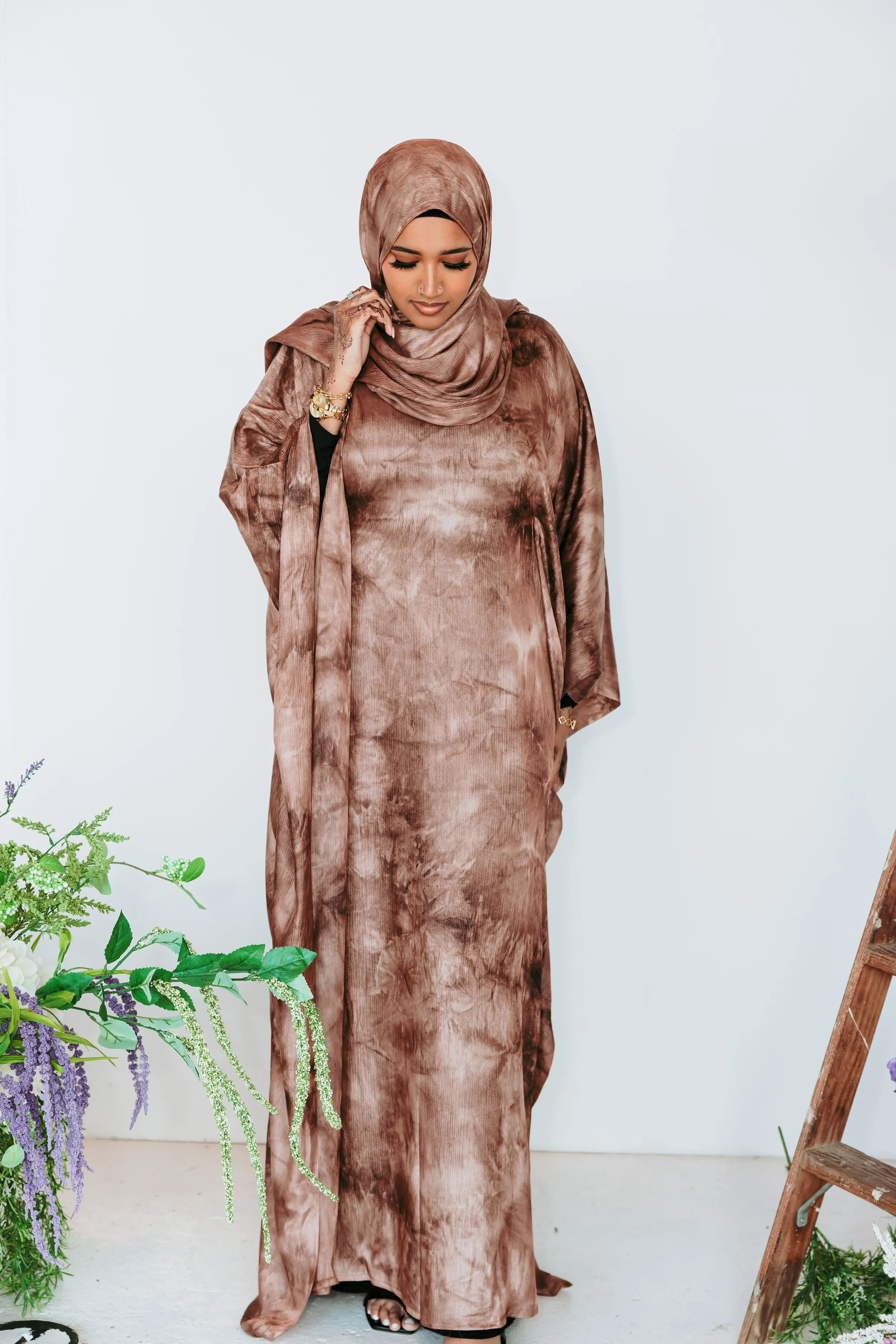 Brown Printed kaftan