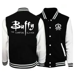 Buffy the Vampire Slayer Jacket | Unisex Baseball Style Sweatshirt – Casual Couple Print Cardigan