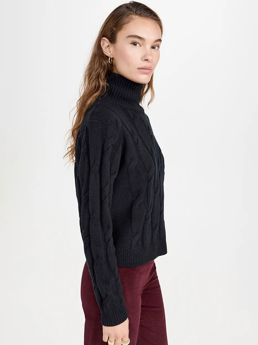 Cableknit Turtleneck