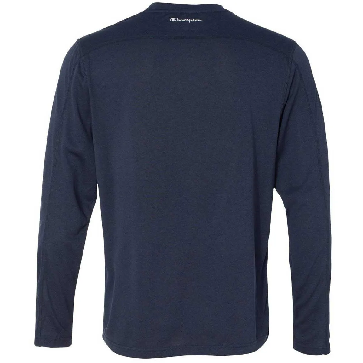 Champion Men's Navy Heather Vapor 4-Ounce Long-Sleeve T-Shirt