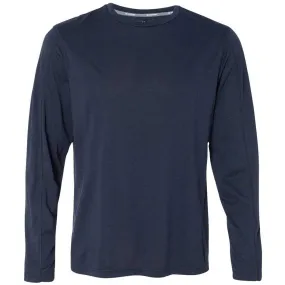 Champion Men's Navy Heather Vapor 4-Ounce Long-Sleeve T-Shirt