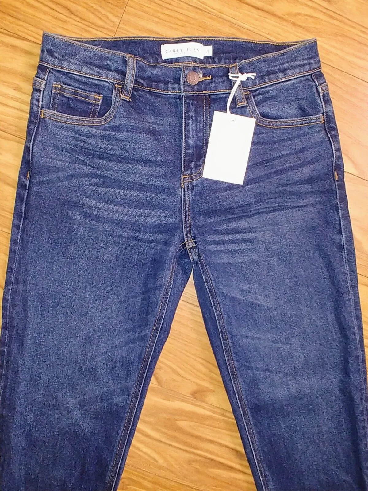 CJLA Carly Jean Los Angeles Tapered Boyfriend Medium Wash Denim Jeans Size 1