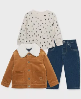 Corduroy 3Pc Jacket Set