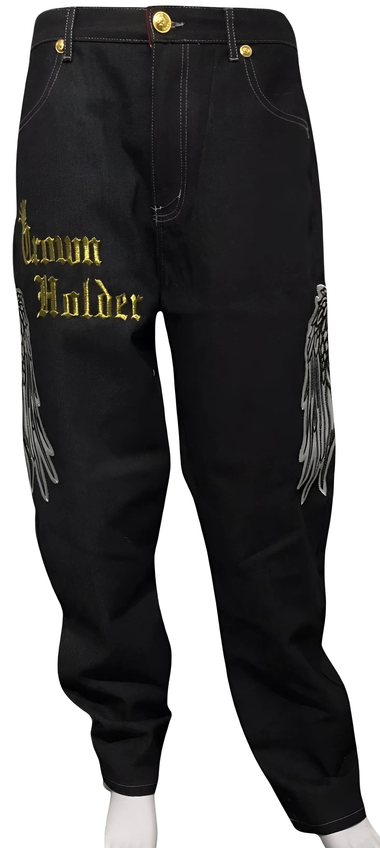 ^CROWN HOLDER^ LOOSE FIT DENIM JEANS (WAIST 40” x LEG 32”)