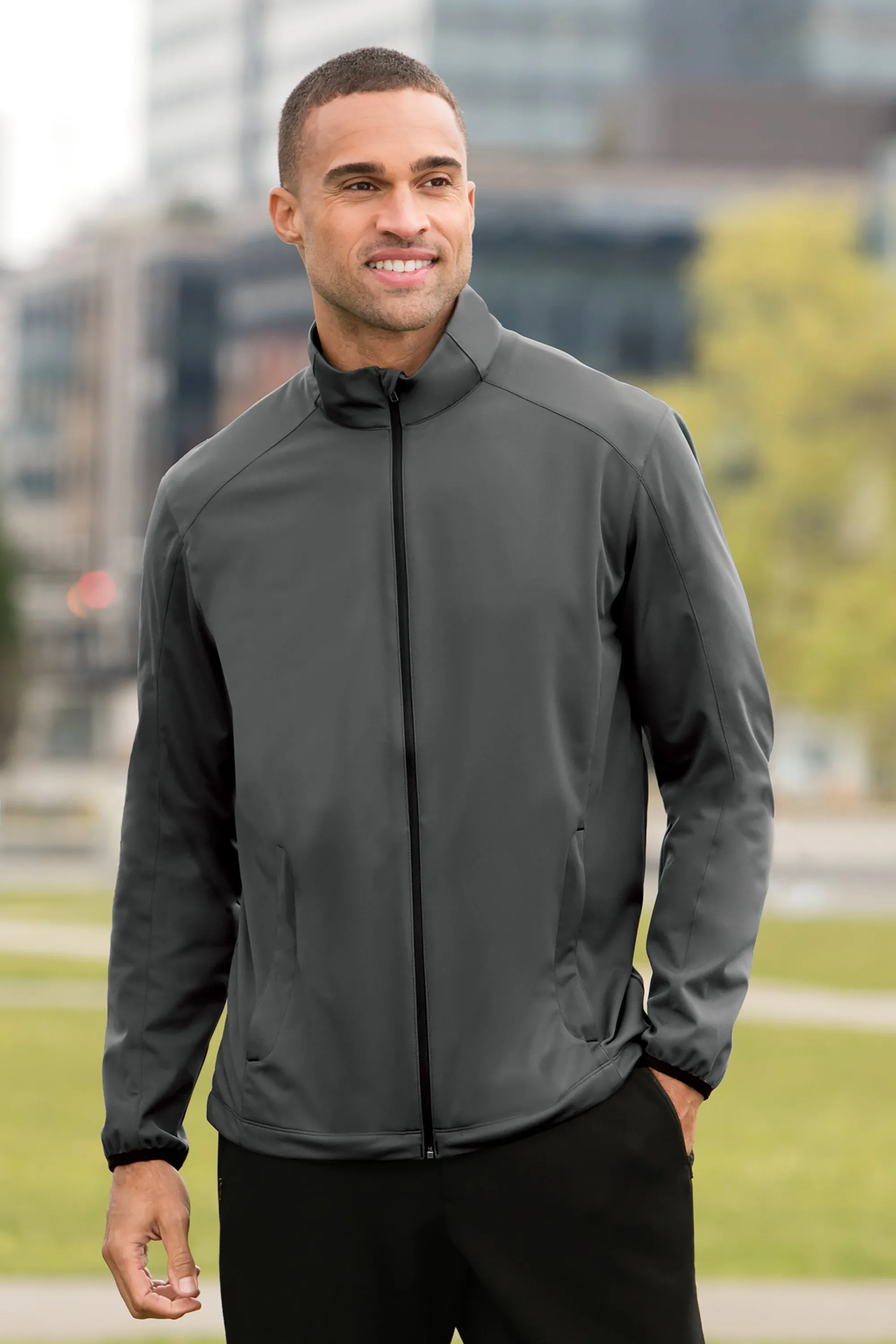 Custom Embroidered Men's Active Soft Shell Jacket - Includes one 4in x 4in Embroidery - No Setup - Personalize your Jacket with your Logo