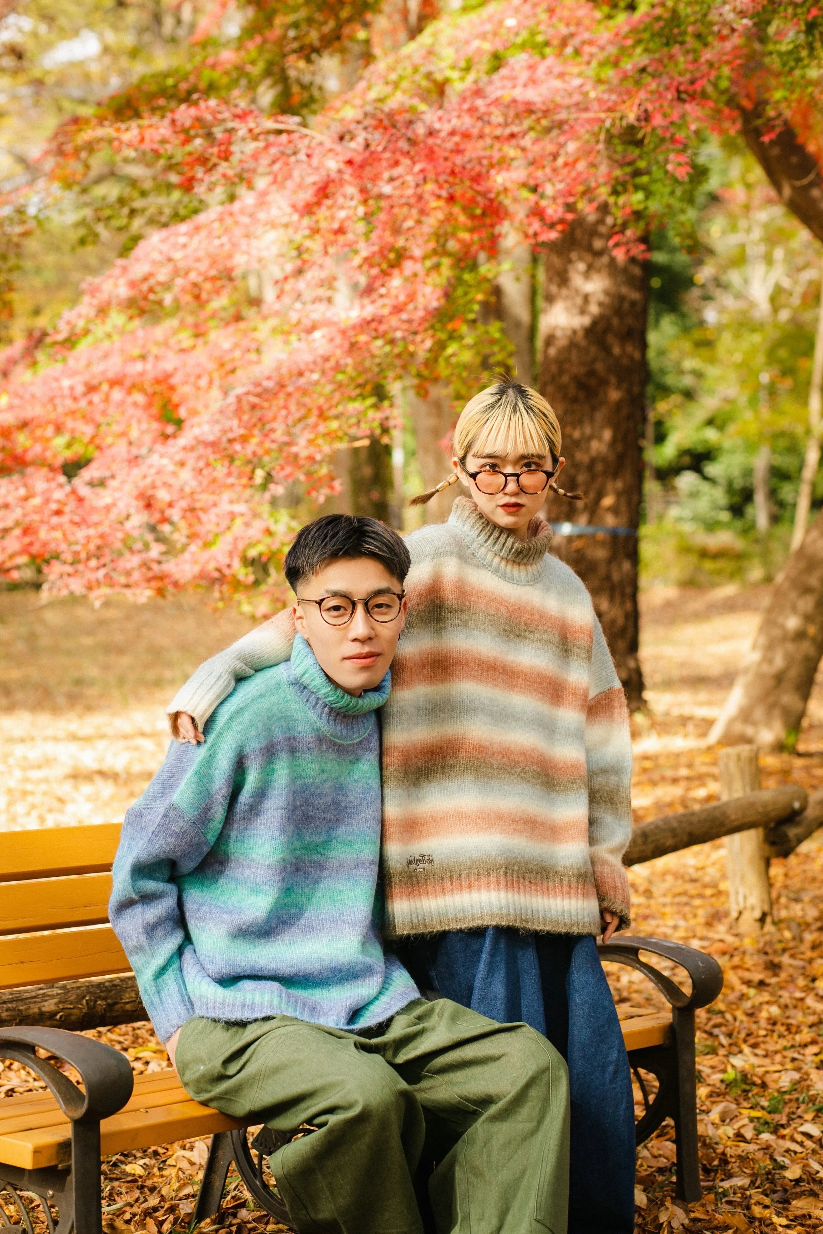 gradation turtleneck knit