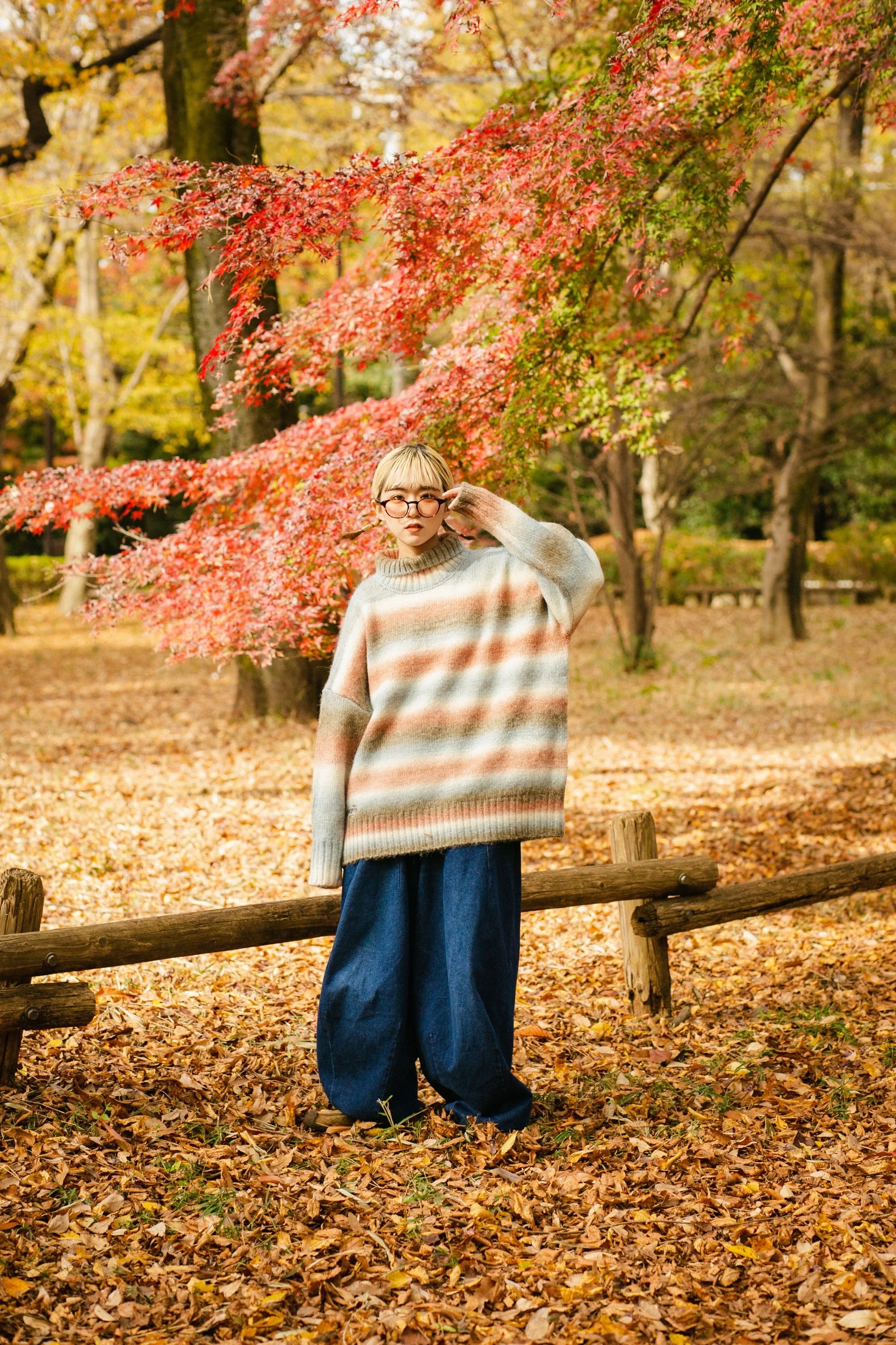 gradation turtleneck knit