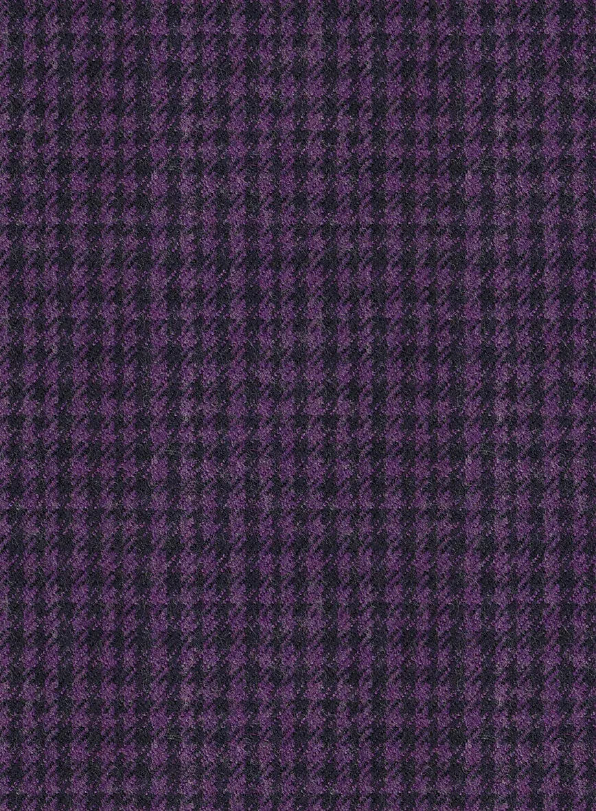 Italian Purple Houndstooth Tweed Jacket