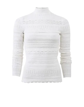 Lace Knit Turtleneck