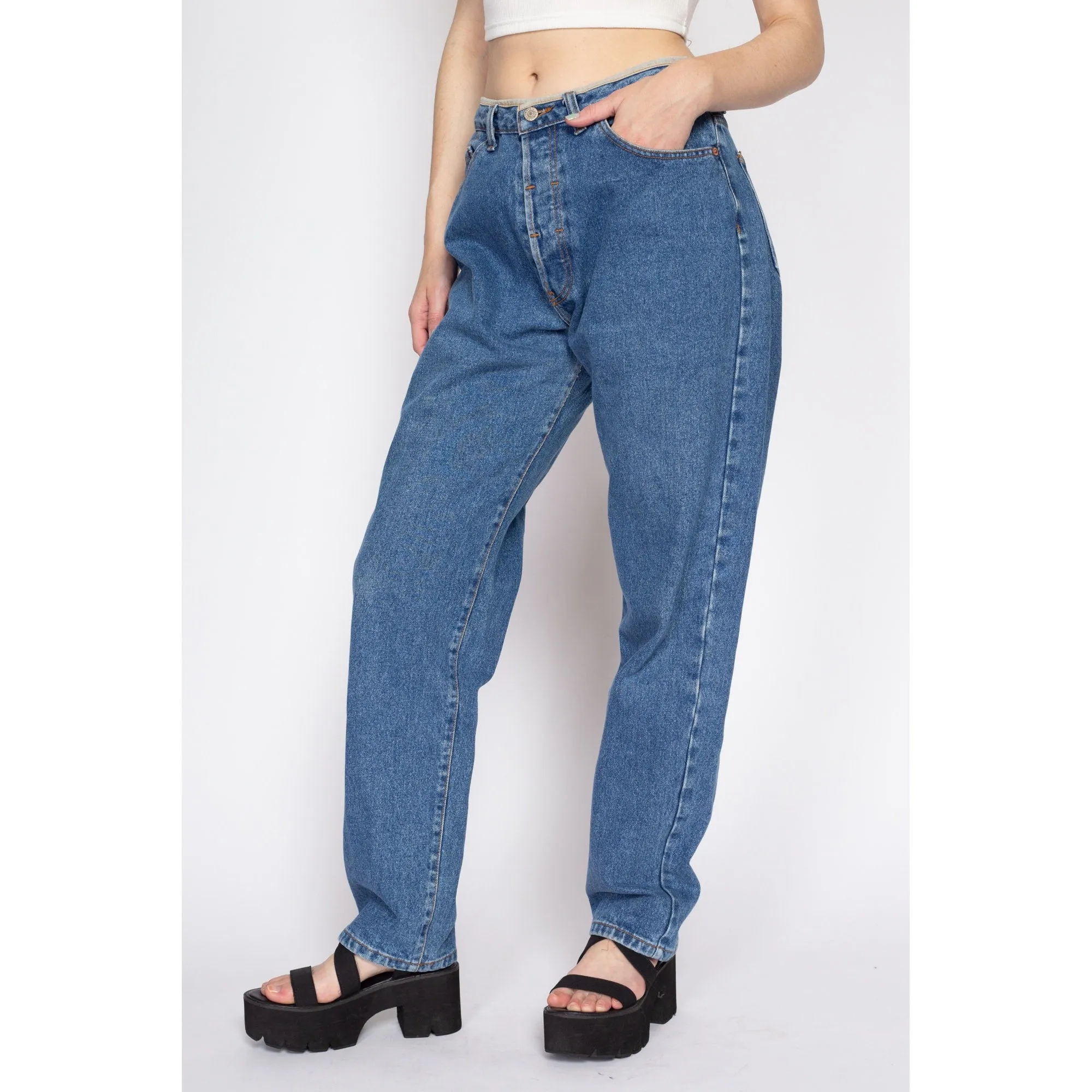 Large 90s Calvin Klein High Waisted Mom Jeans 31"