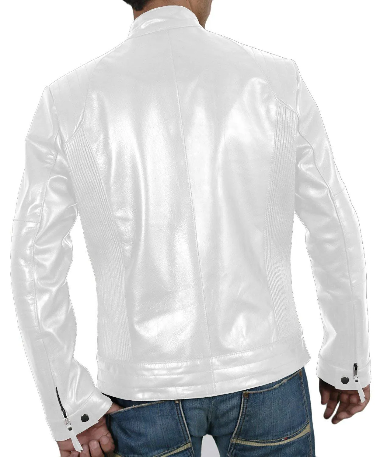 Leather Jackets Hub Mens Genuine Lambskin Leather Jacket (Black, Fencing Jacket) - 1501309