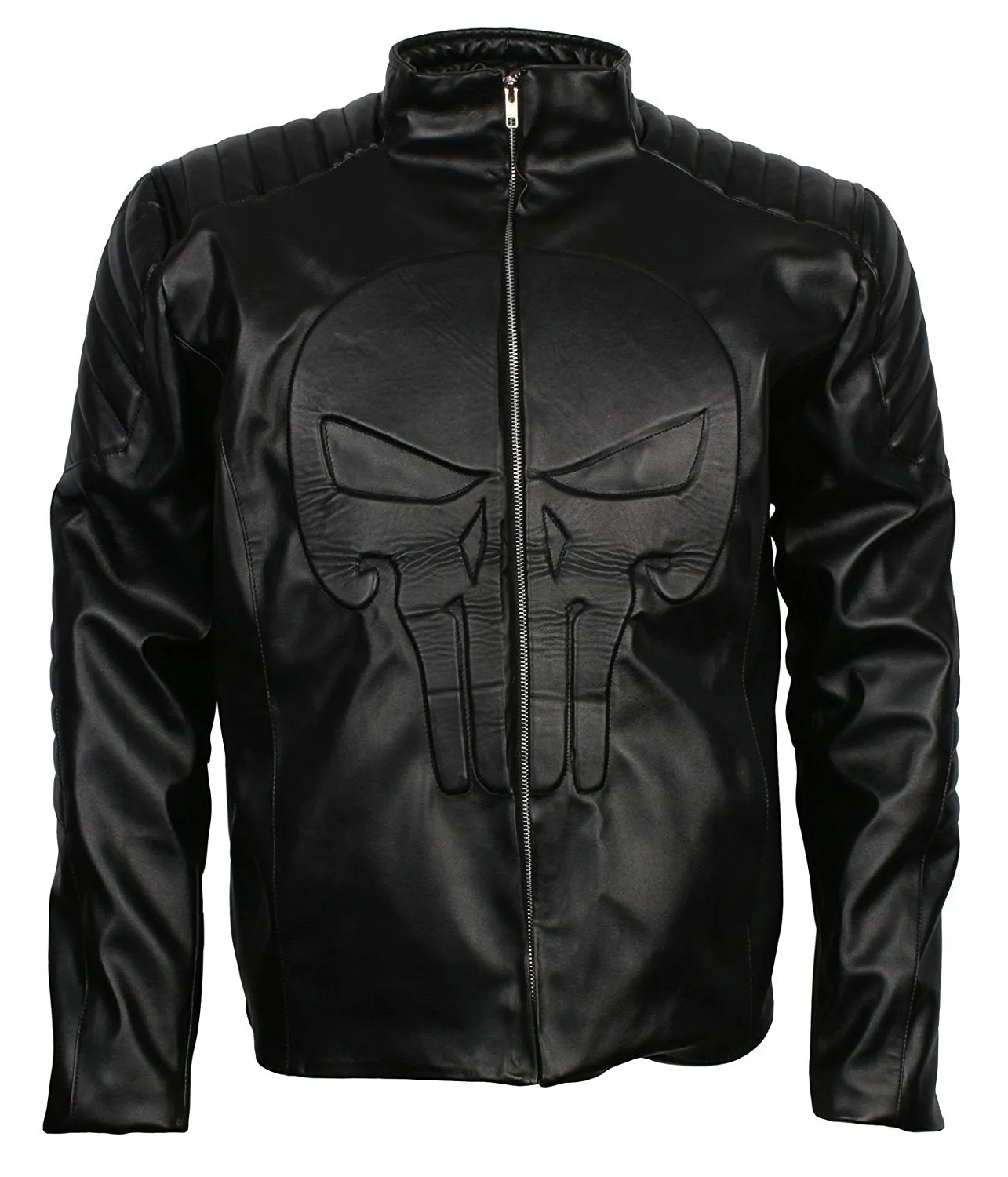 Leather Jackets Hub Mens Synthetic Leather Jacket (Black, Fencing Jacket) - 1701011