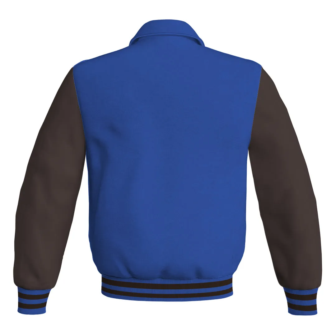 Letterman Varsity Classic Jacket Blue Body and Brown Leather Sleeves