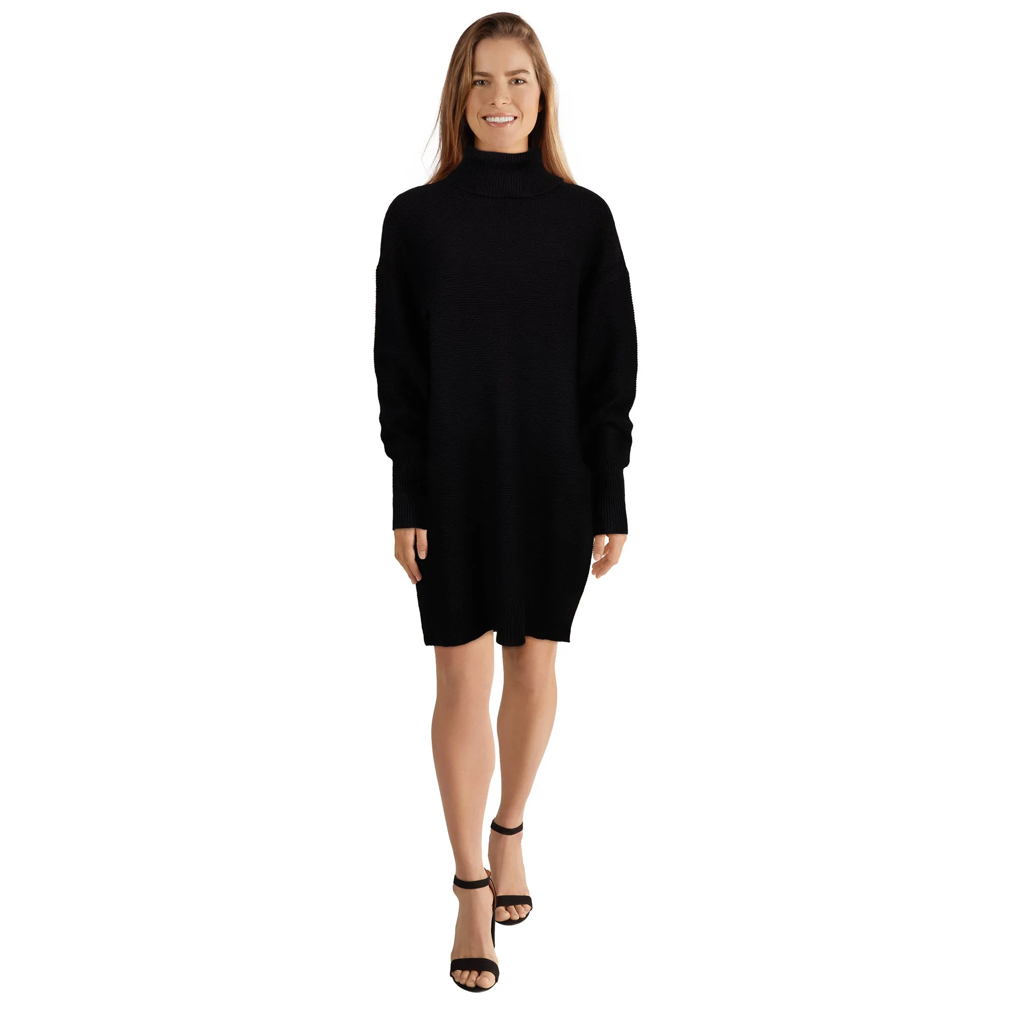 lily morgan Women's Turtle Neck Sweater Dress