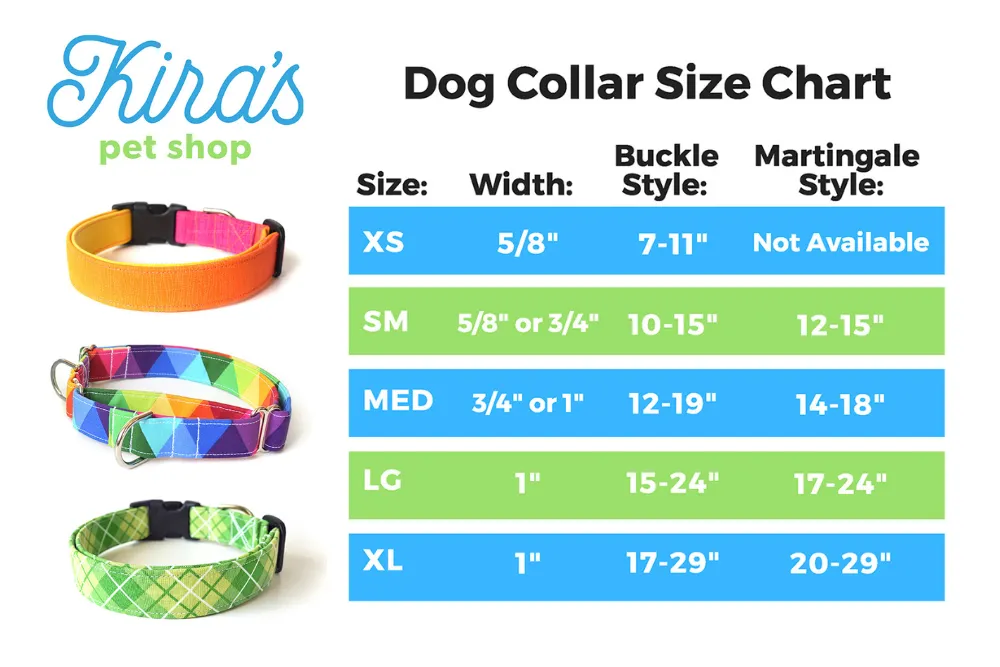 Lime Green & Black Plaid Dog Collar