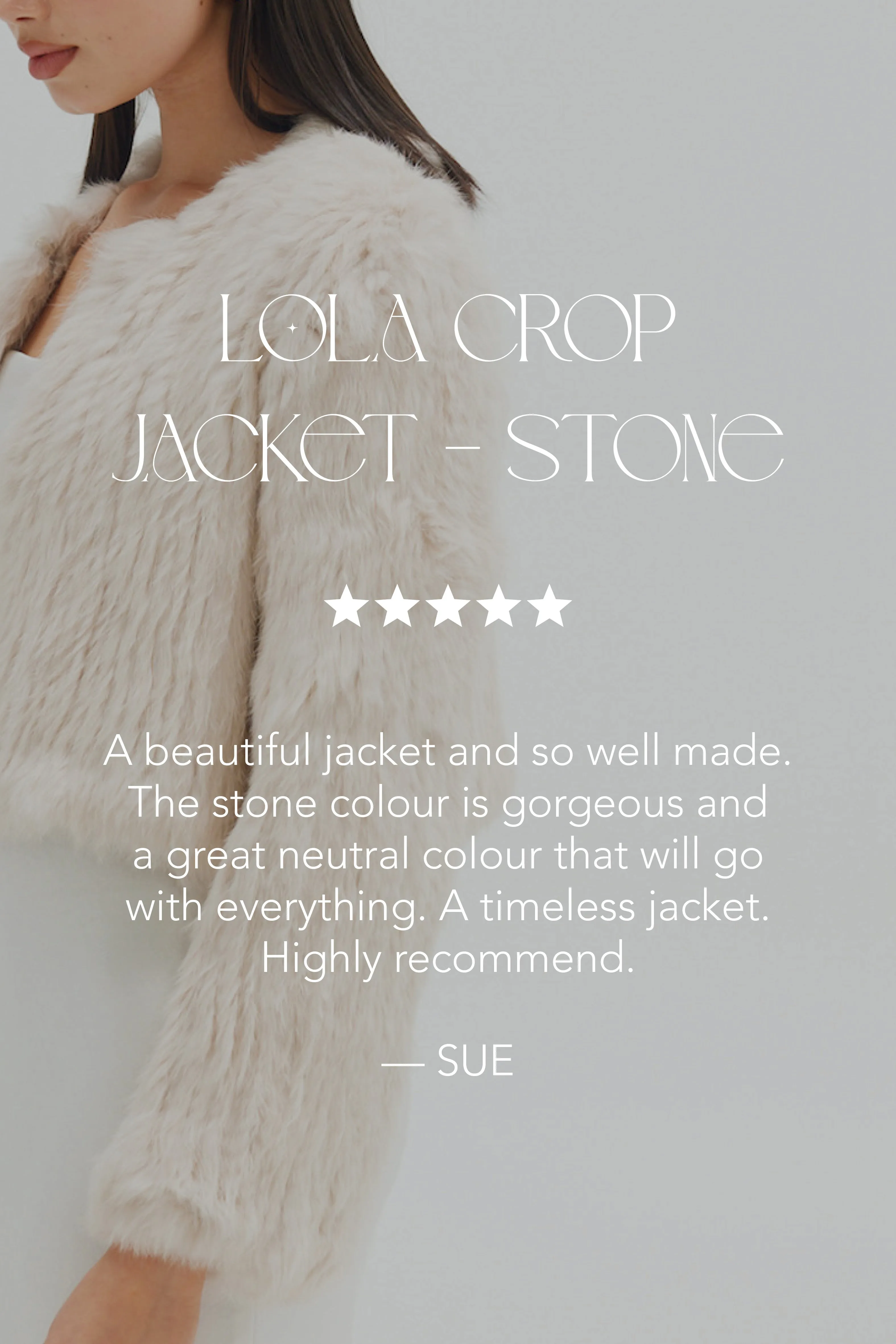 Lola Crop Jacket - Stone