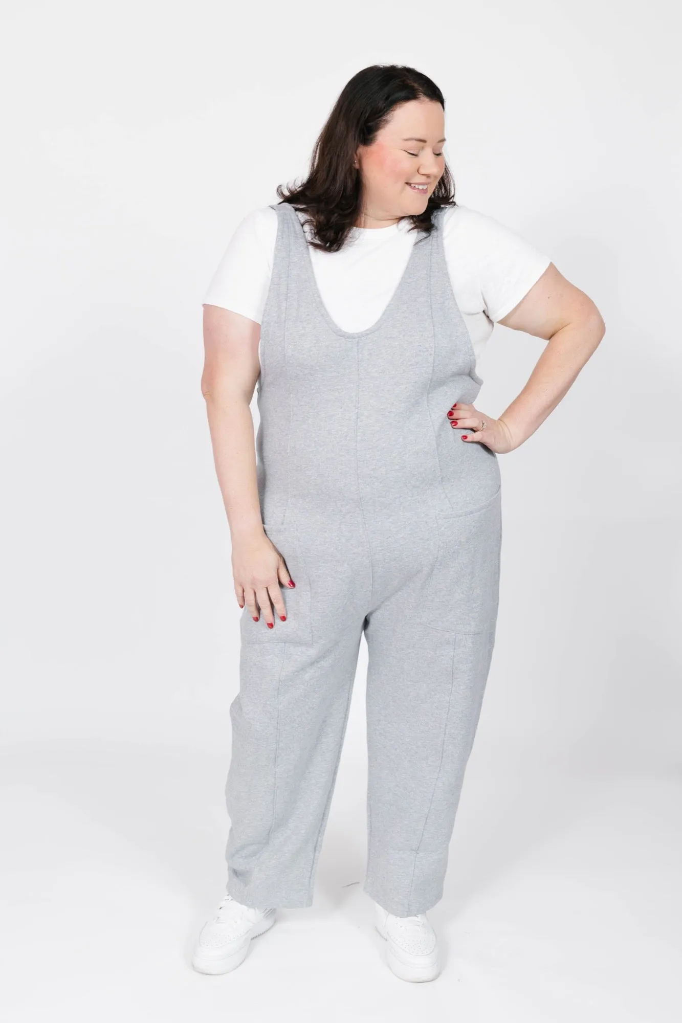 Lolita Sweatfleece Romperalls in Heather Grey