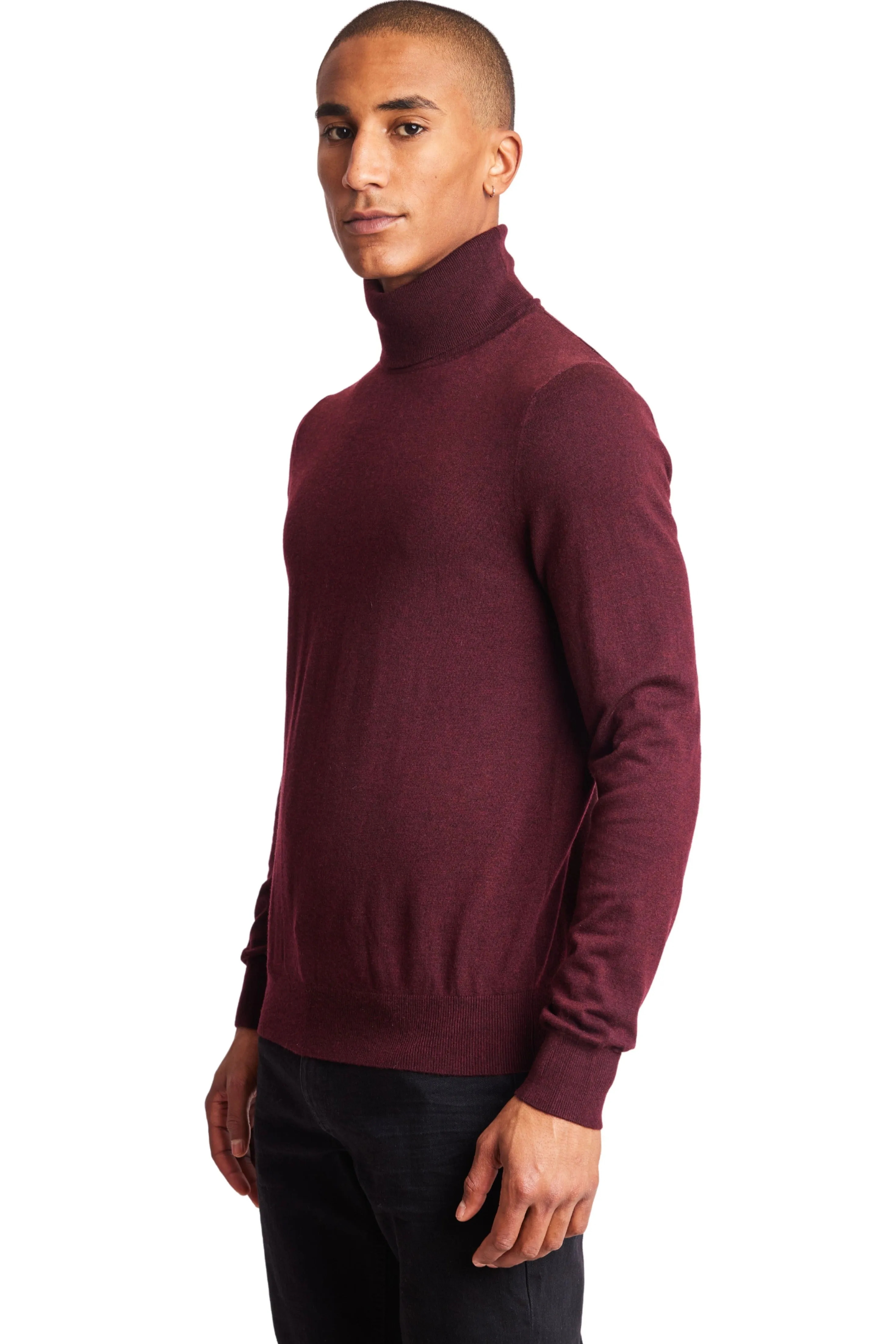 Luxe Fine Gauge Turtleneck - Wine