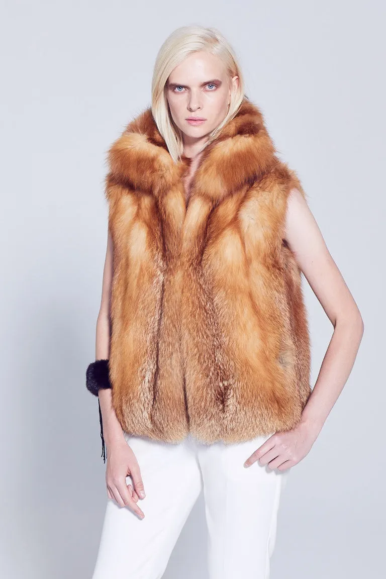 Maeve Fox Fur Vest