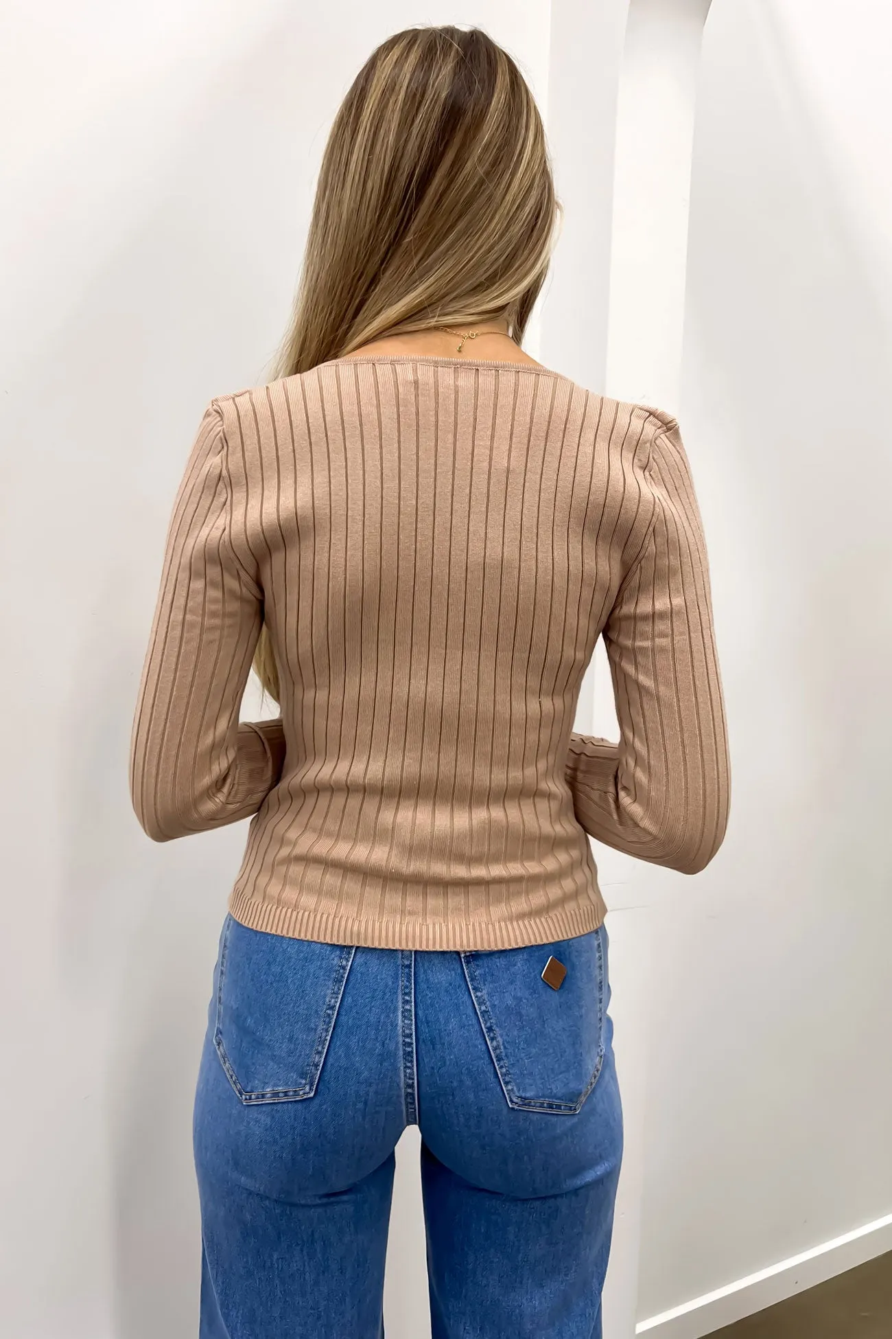 Malo Knit Long Sleeve Latte