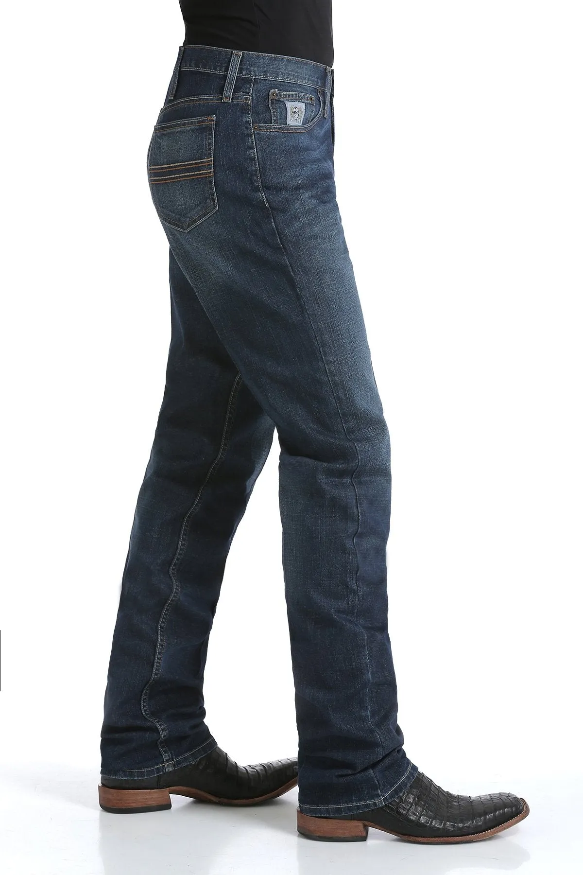 Men's Cinch MB98034006 Silver Label Dark Stonewashed Arena Flex Jean (SHOP IN-STOCK TOO)