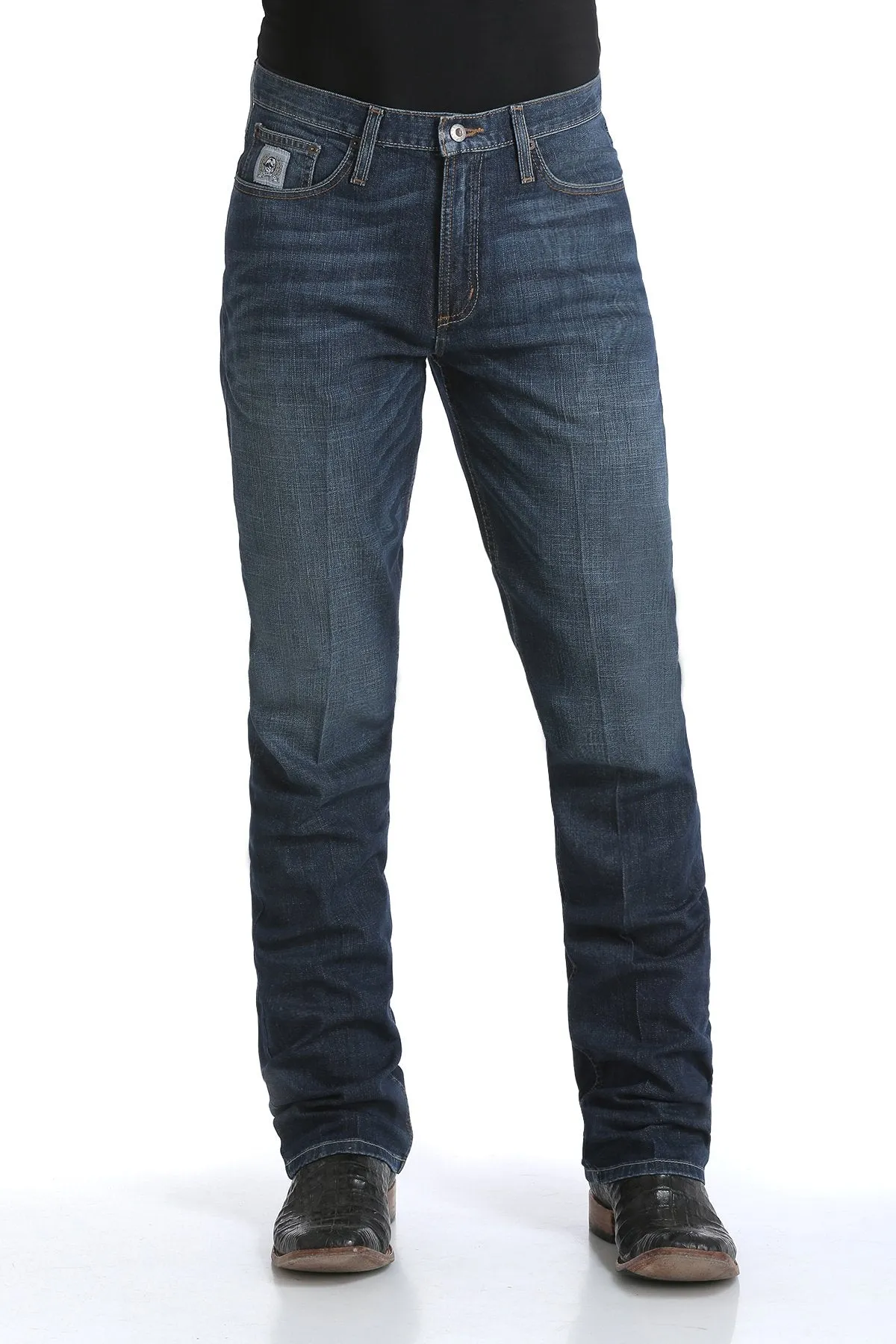 Men's Cinch MB98034006 Silver Label Dark Stonewashed Arena Flex Jean (SHOP IN-STOCK TOO)