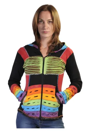 Multicolored Razor Cut Cotton Cardigan (No Refund/ No Exchange)