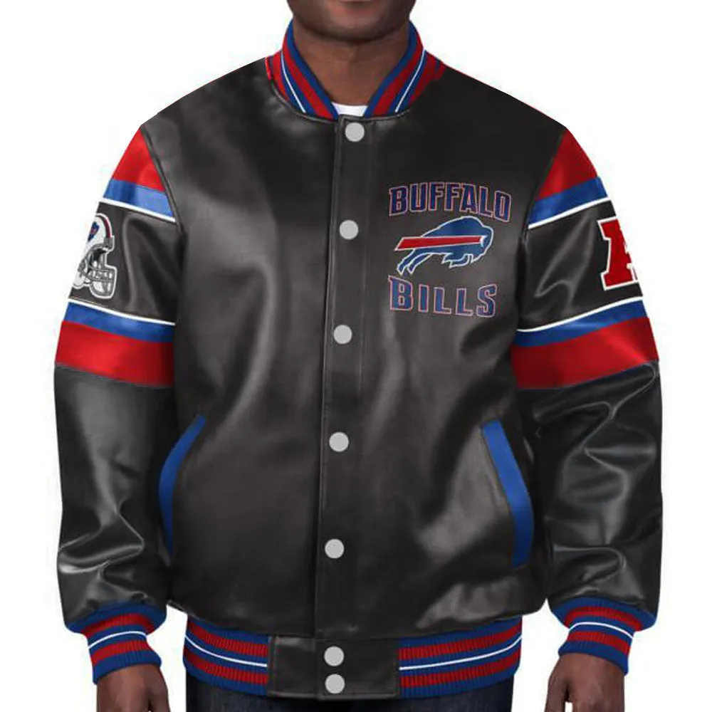 NFL Buffalo Bills Multi Leather Jacket For Men and Women