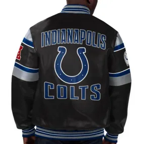 NFL Indianapolis Colts Multi Leather Jacket For Men and Women