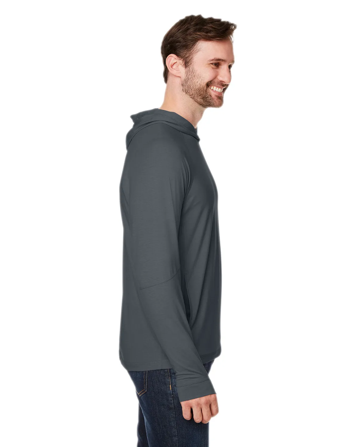 North End Unisex JAQ Stretch Performance Hooded T-Shirt NE105