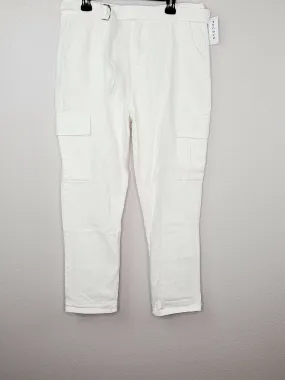 PacSun L.A. Women's Off White High Rise Relaxed Fit Cargo Jeans Size 32