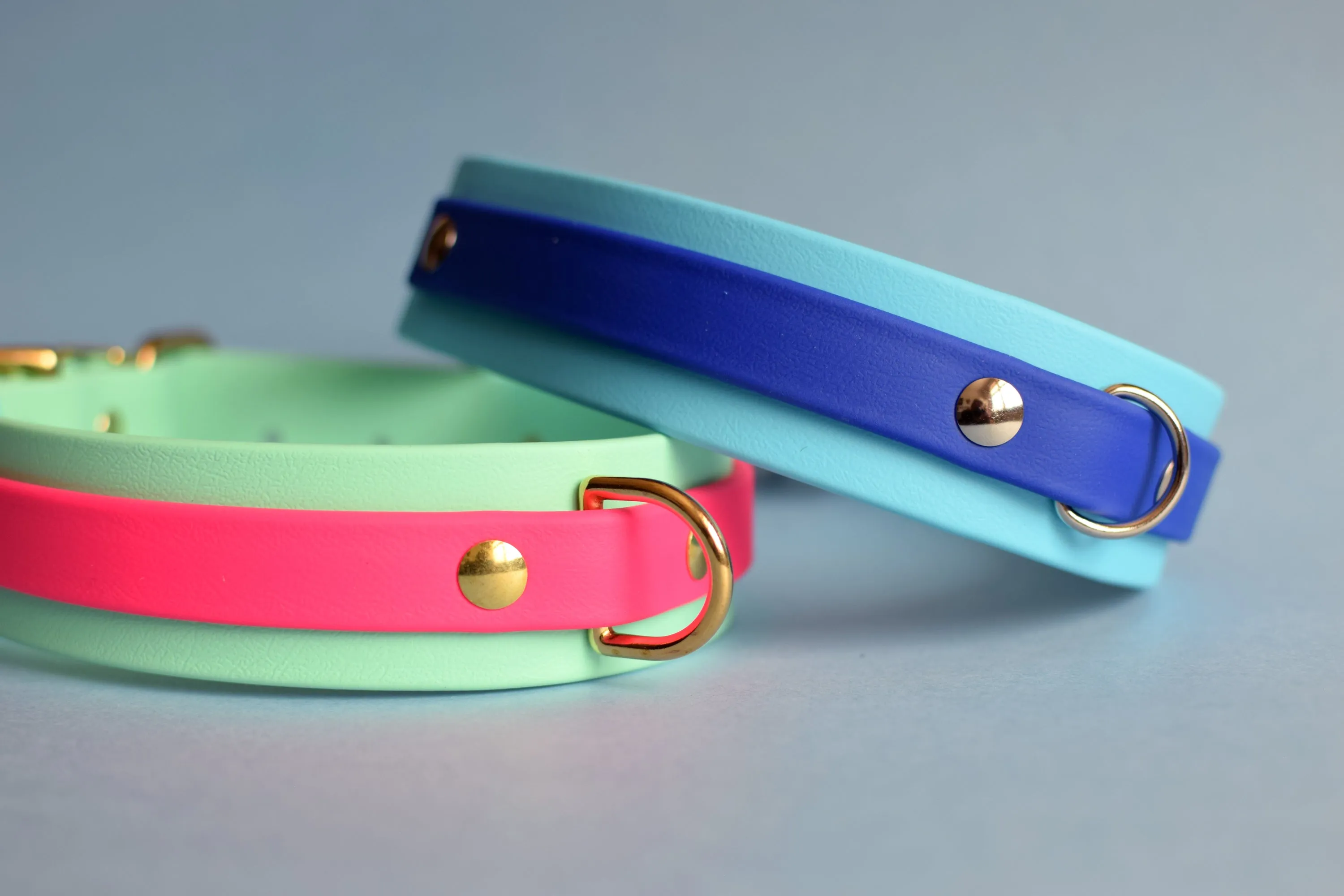 PREMADE COLLECTION - Seafoam & Fuchsia Biothane Dog Collar