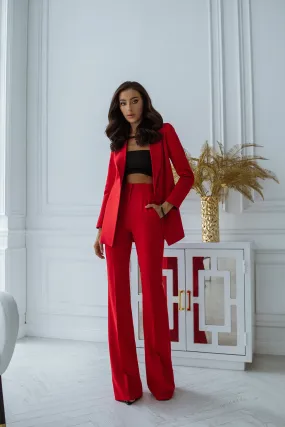 Red Shawl Lapel Suit 2-Piece