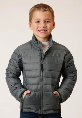 Roper Boys Crushable Polyfill Silver Sage 100% Nylon Softshell Jacket