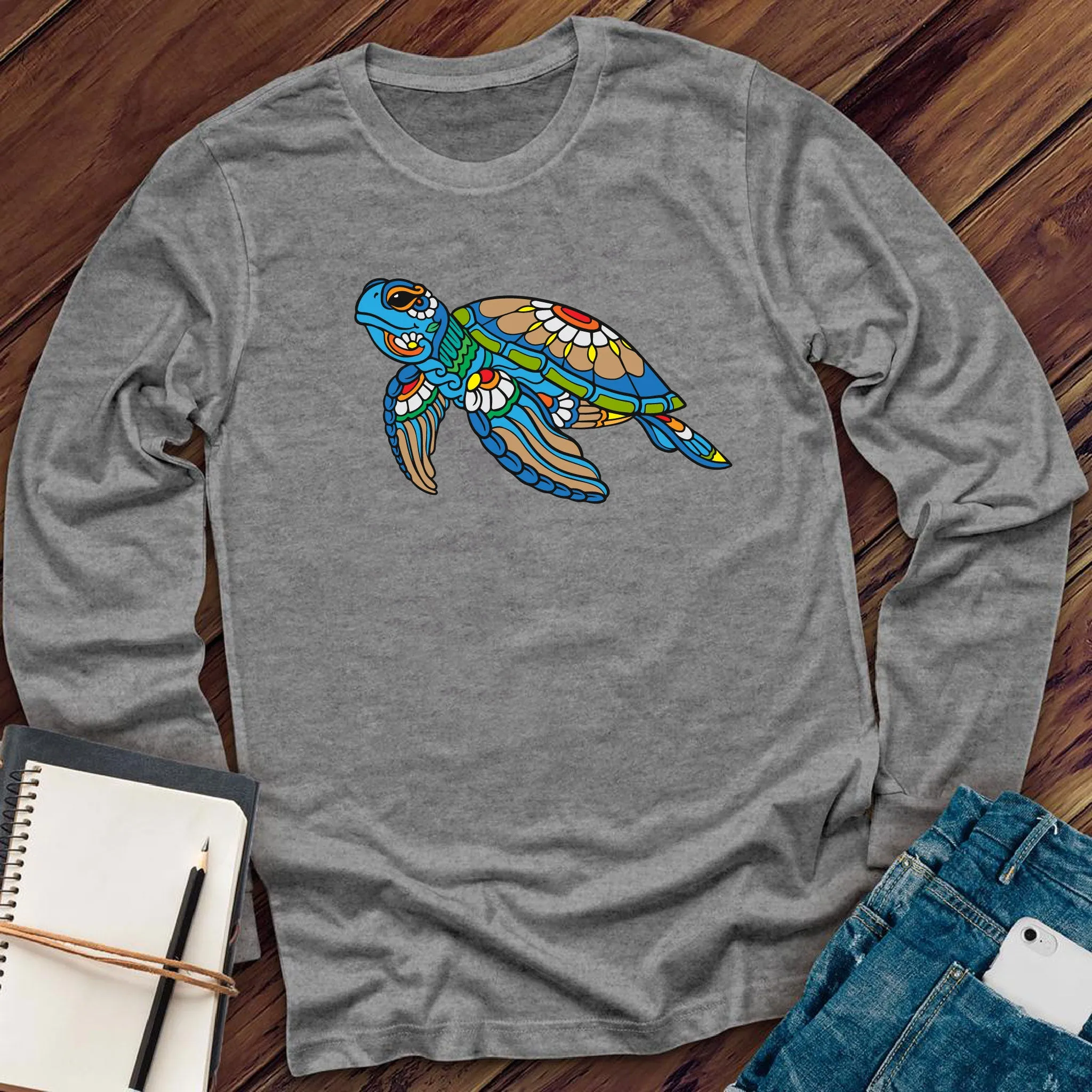 Sea Turtle Mandala Long Sleeve