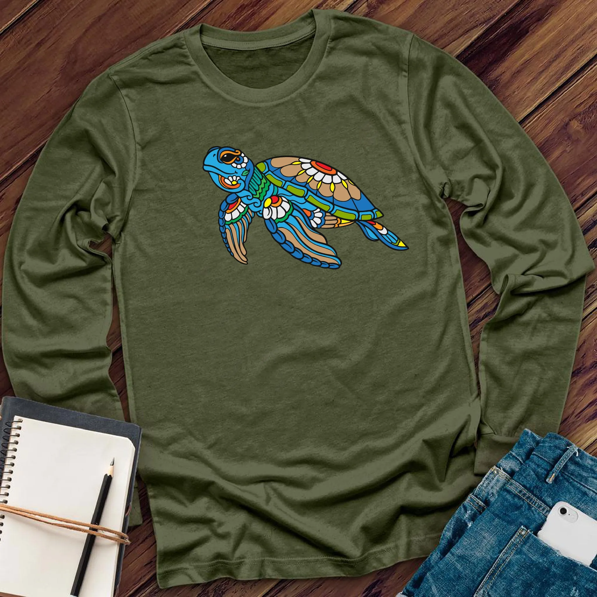 Sea Turtle Mandala Long Sleeve