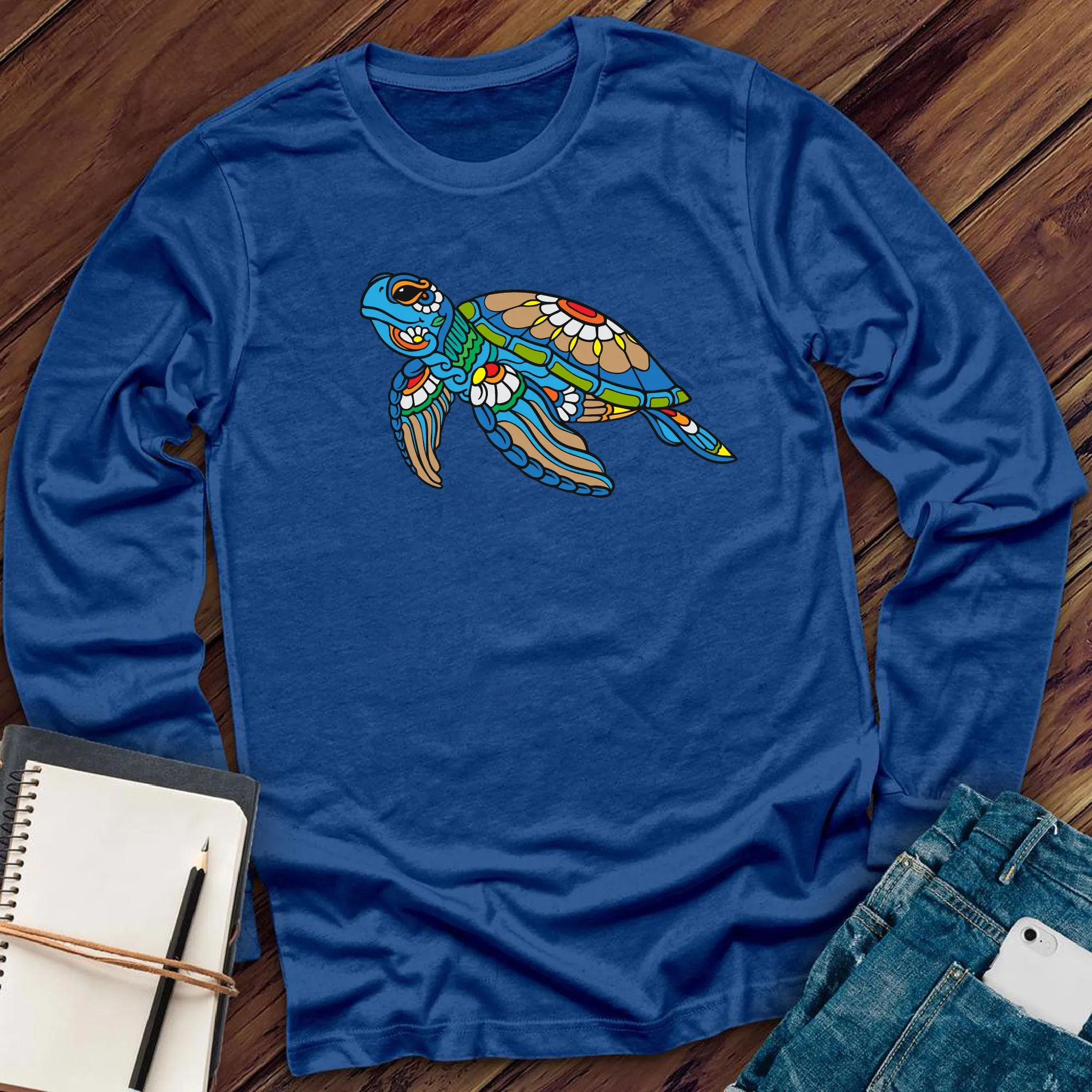 Sea Turtle Mandala Long Sleeve