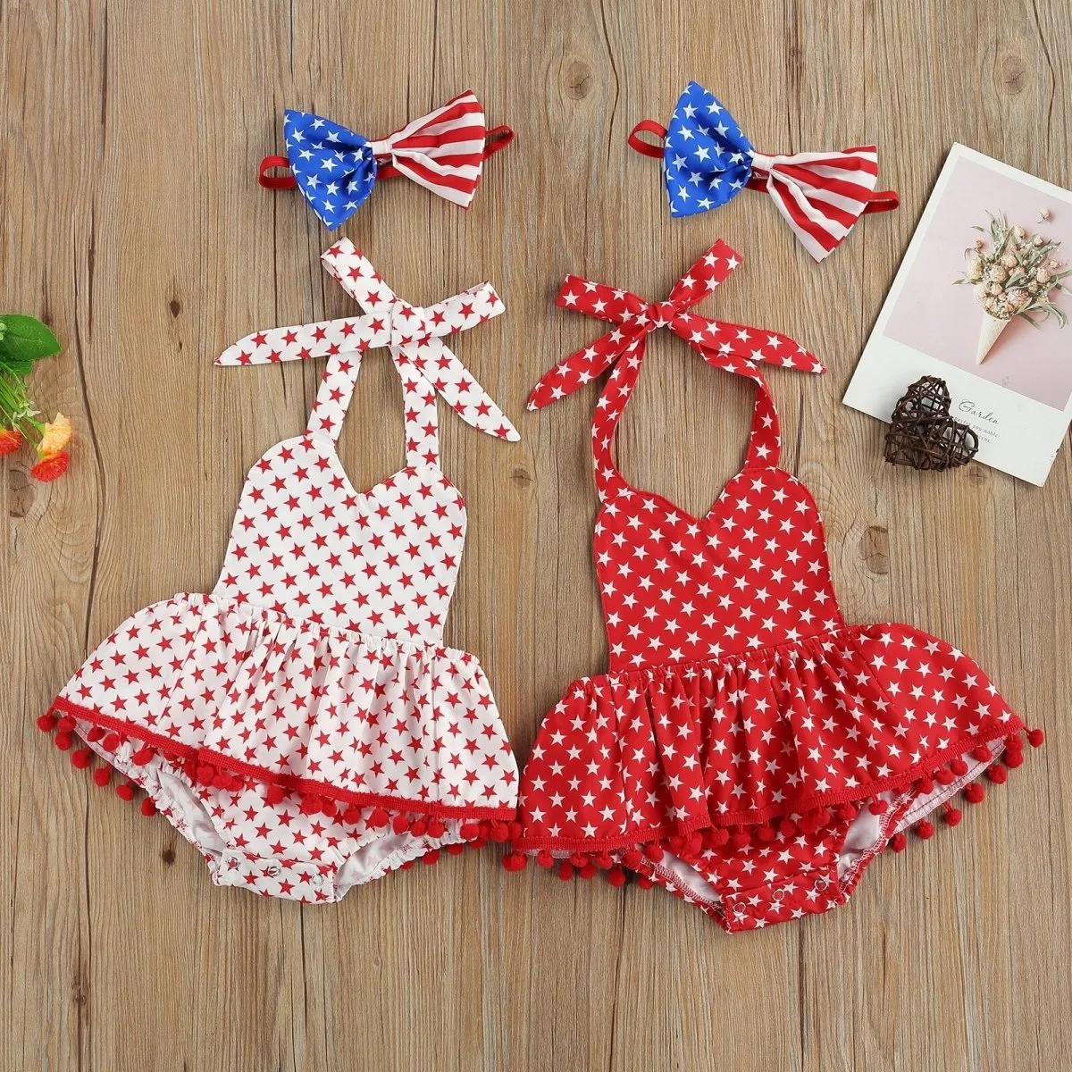 Stars Romper with Headband