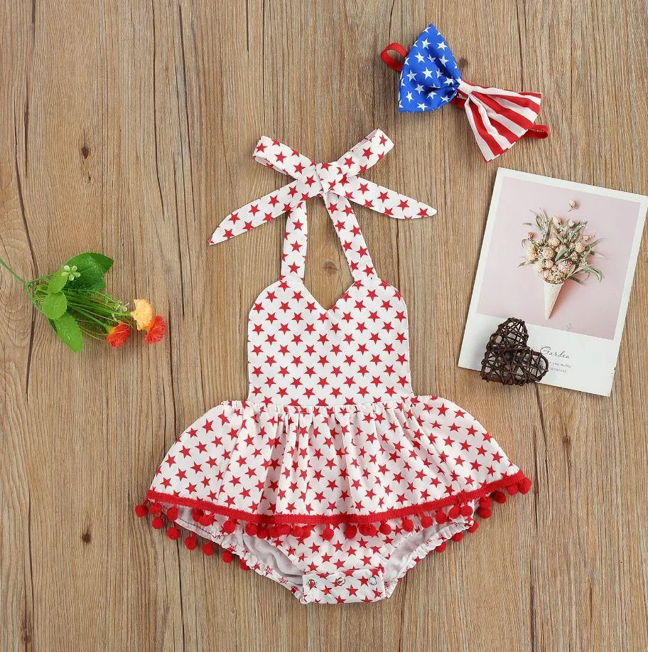 Stars Romper with Headband