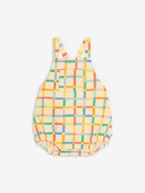 The Bonnie Mob Baby Girls Rainbow Bubble Romper in Multicolour