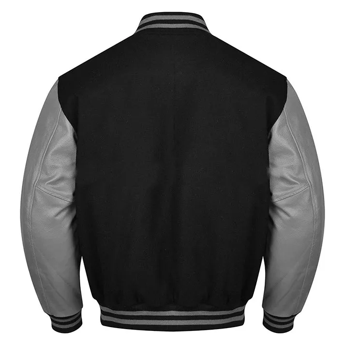 Varsity Jacket - Black Grey