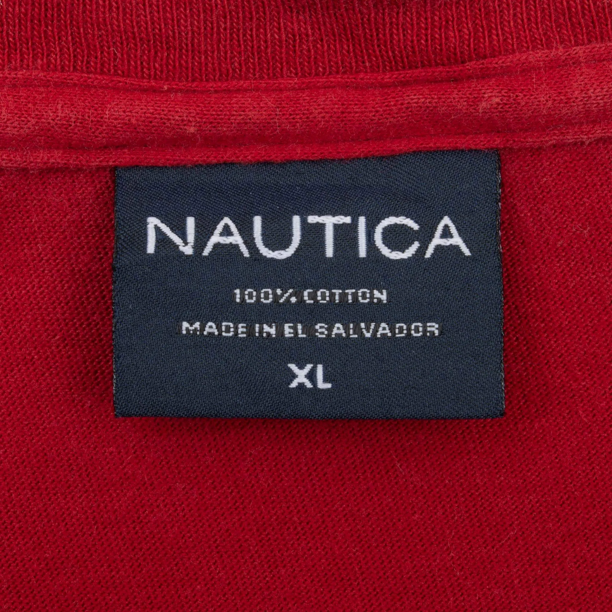 VINTAGE NAUTICA EXPEDITION ANTARCTICA RED LONG SLEEVE TEE SHIRT 2000S XL